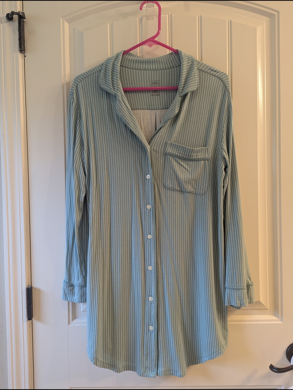 Auden Striped Button-Front Nightshirt